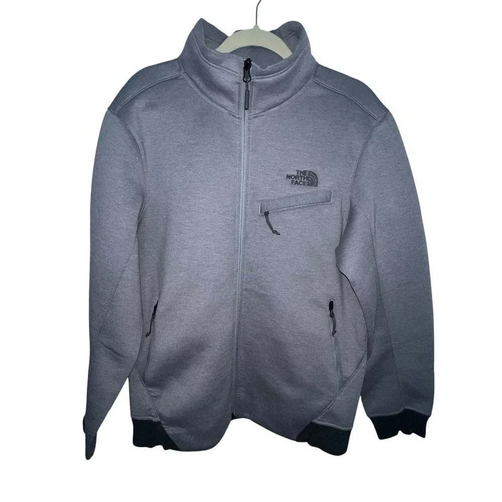 The North Face Thermal 3D Full Zip Jacket Mens‎ Size Large Gray & Black NF0A2TDD